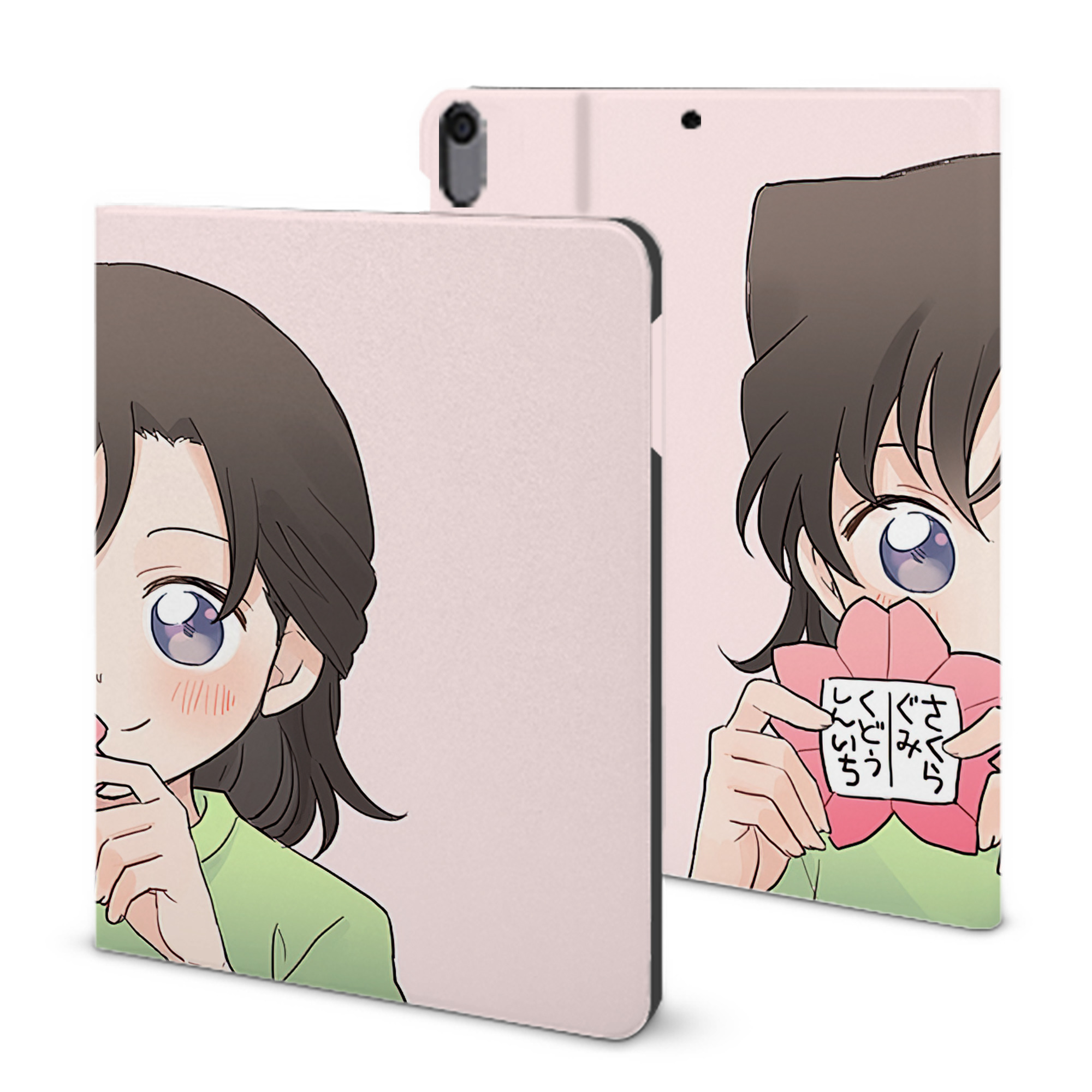 （画像用） 名探偵コナン Detective Conan IPad ケース ブック型 PUレザー TPU 耐衝撃 軽量 薄型 ペン収納なし 全面保護 IPad 各モデル対応